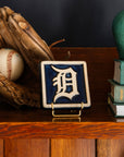 Old English "D" Tile on a handcrafted Stickley cabinet.