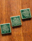 The Amanita tile sits with the other tiles in this mushroom series, the Morel Tile and the Oyster Mushroom Tile.