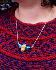 Historic Bee Necklace | Hand-Painted Iridescent