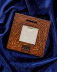 Framed Aztec Dog Tile | Pewabic Green