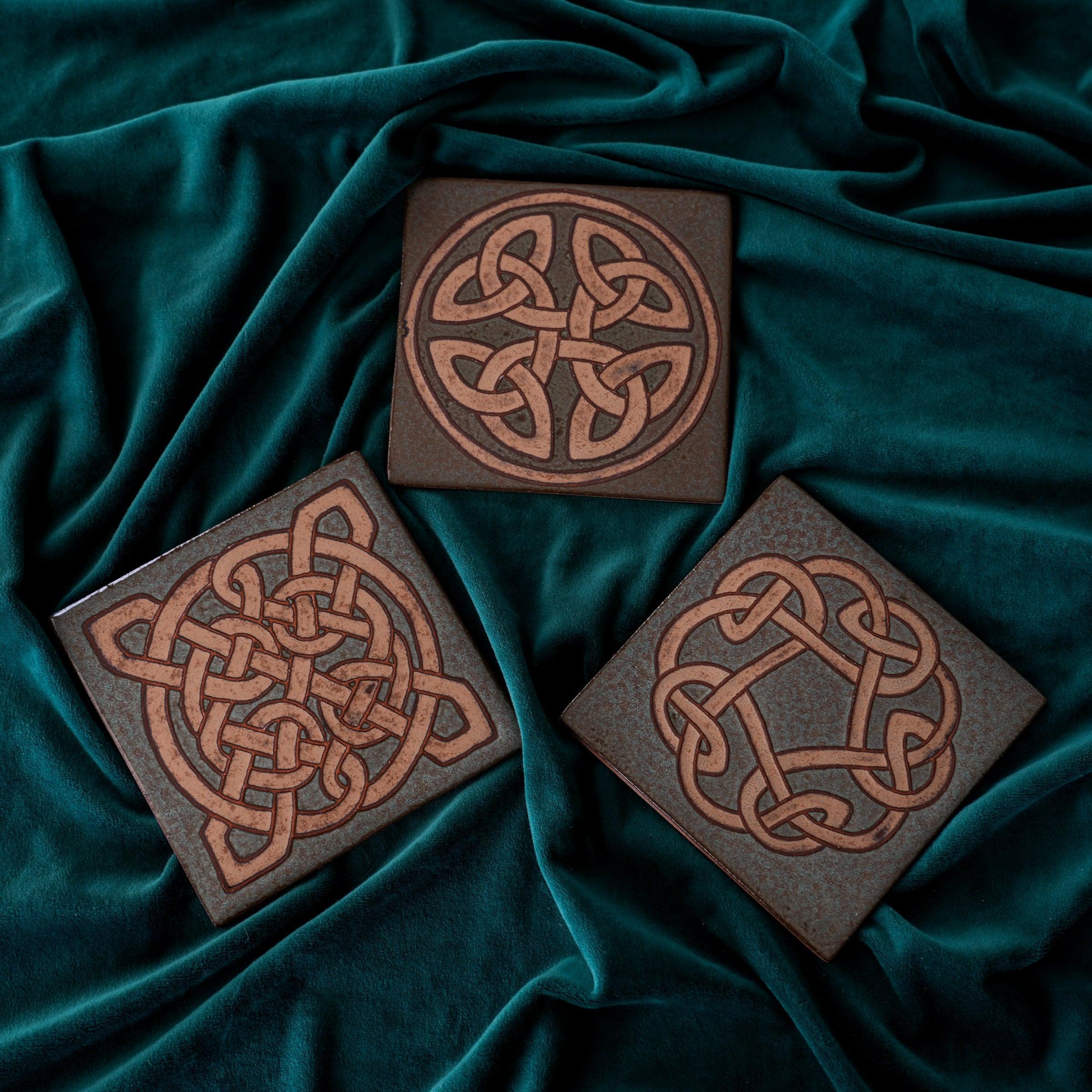 Earthen Craft Pottery | 6x6 Celtic Knot Tile Collection
