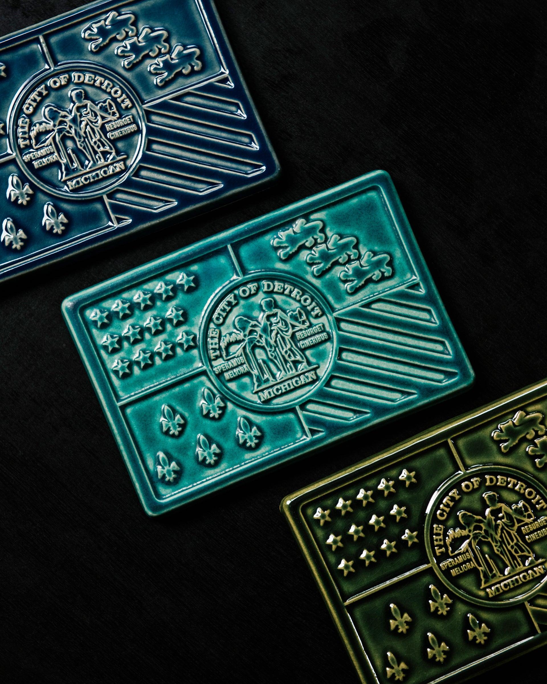 Detroit Flag Tile