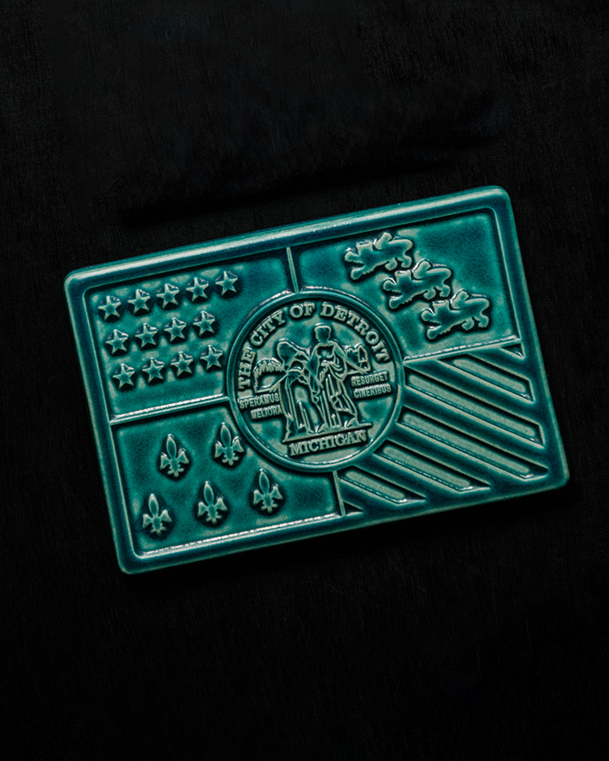 Detroit Flag Tile