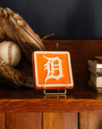 Old English "D" Tile on a handcrafted Stickley cabinet. 