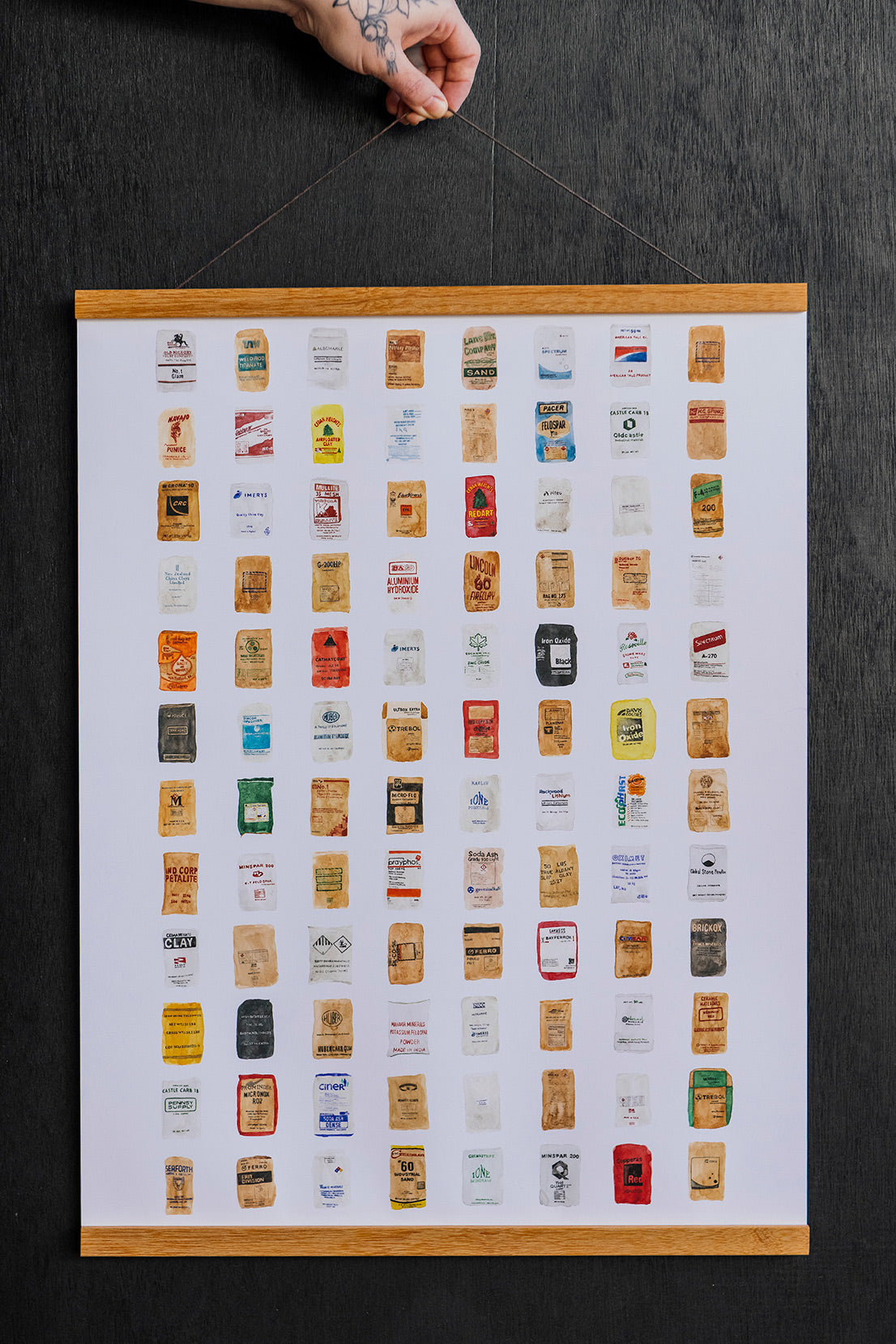 18” x 24” Endangered Materials | Watercolor Poster