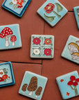 Hand-Painted Three Flowers Tile