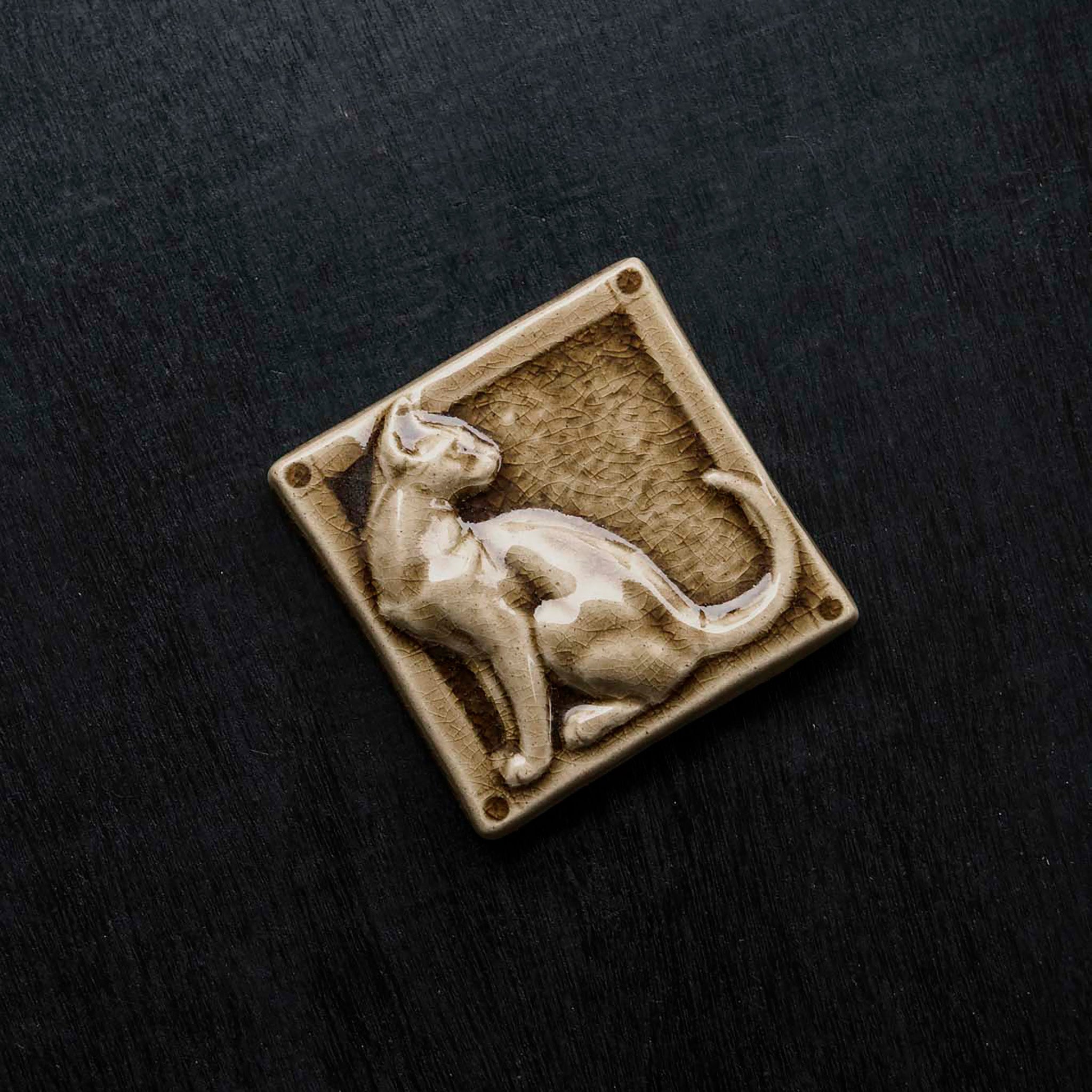 Sculpted Cat Tile