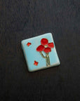 Hand-Painted Cactus Flower Tile