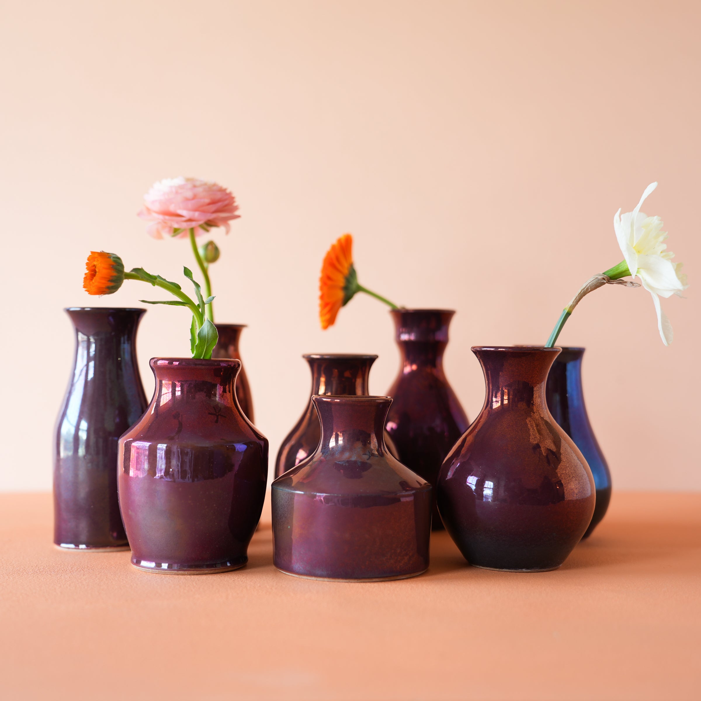 Copper Iridescent Petite Vase