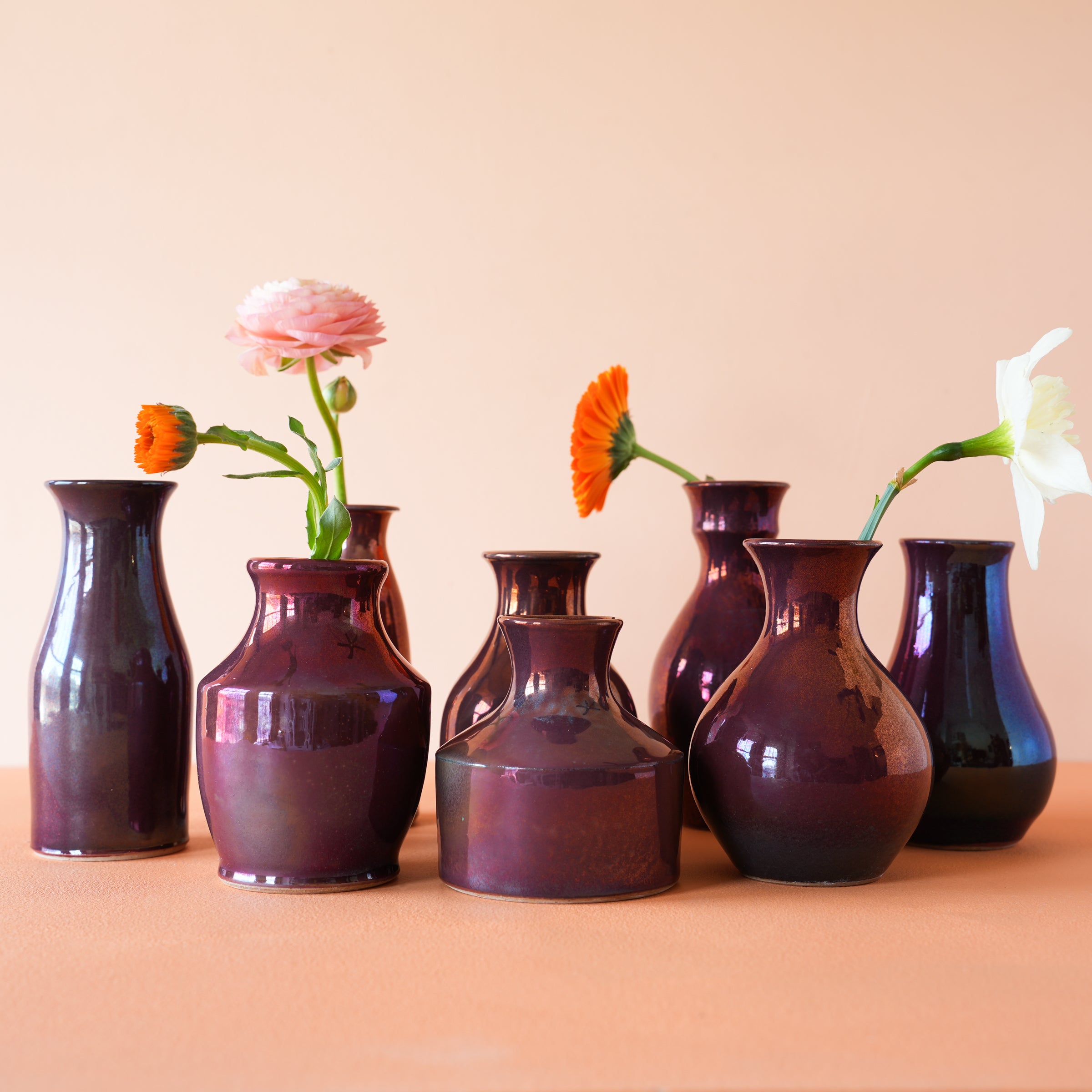 Copper Iridescent Petite Vase