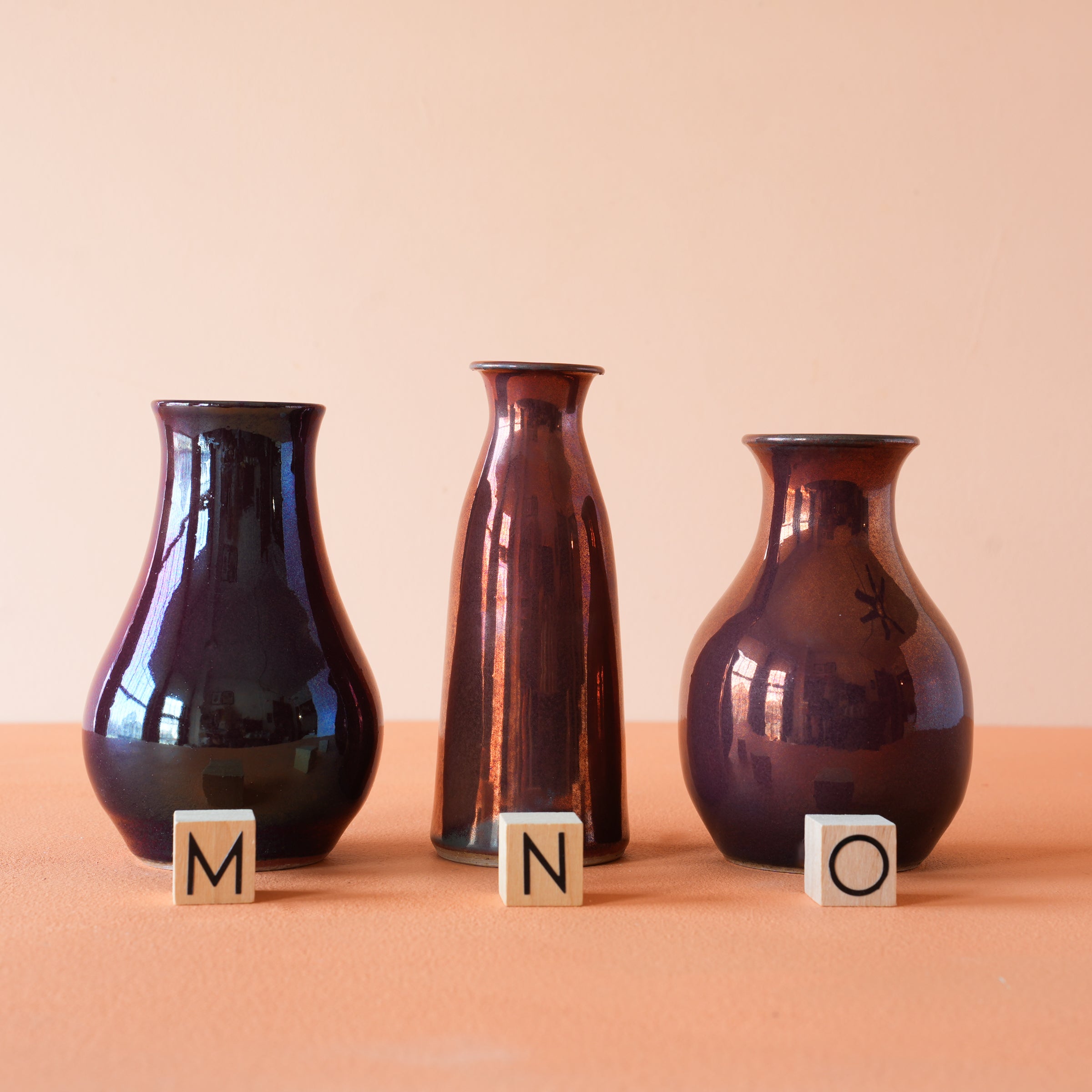 Copper Iridescent Petite Vase