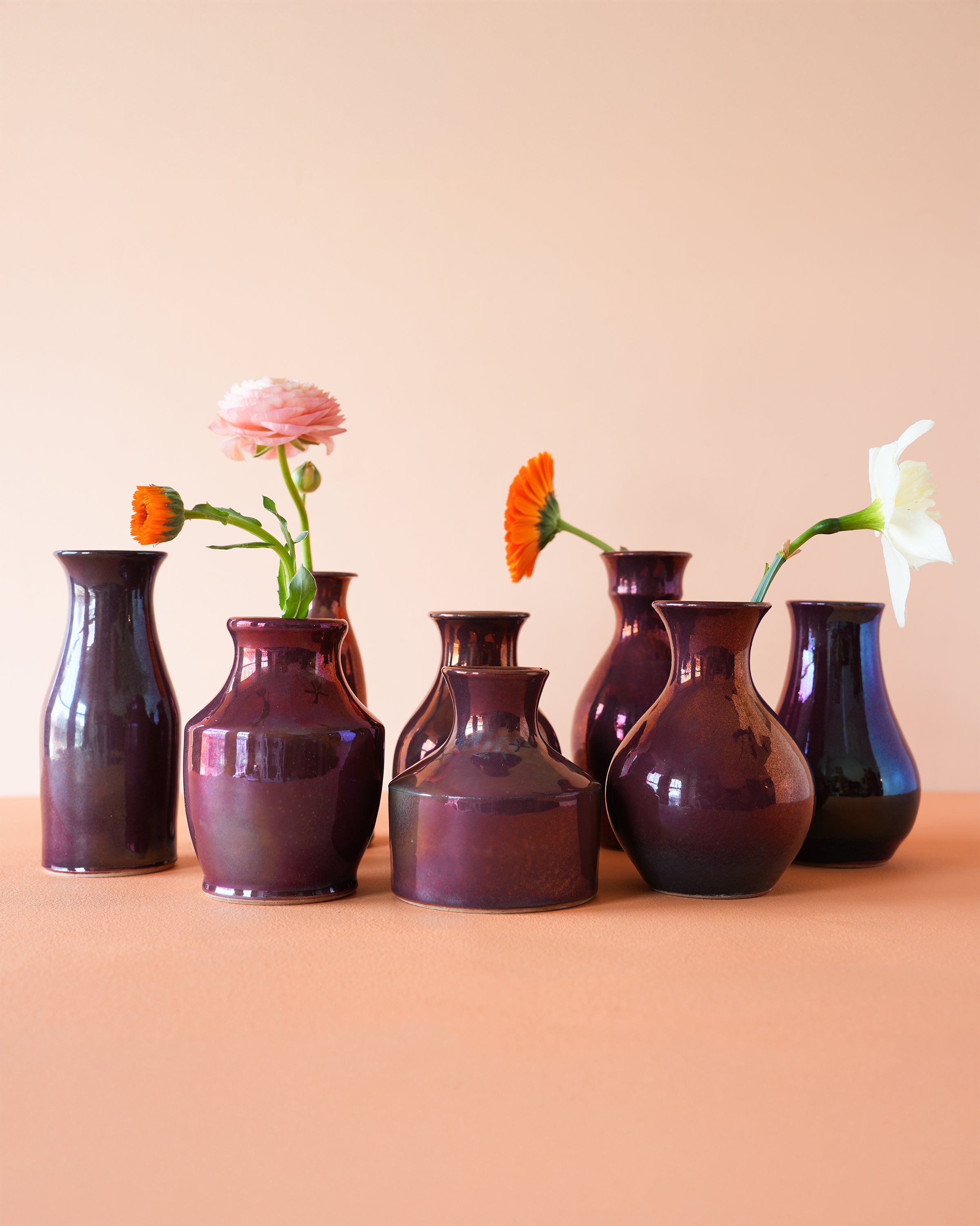 Copper Iridescent Petite Vase