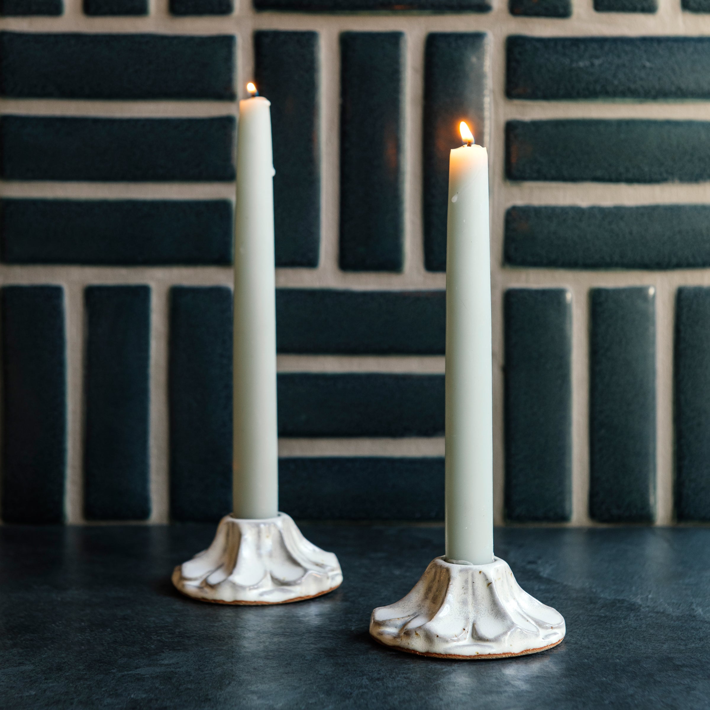 Scalloped Candle Holder