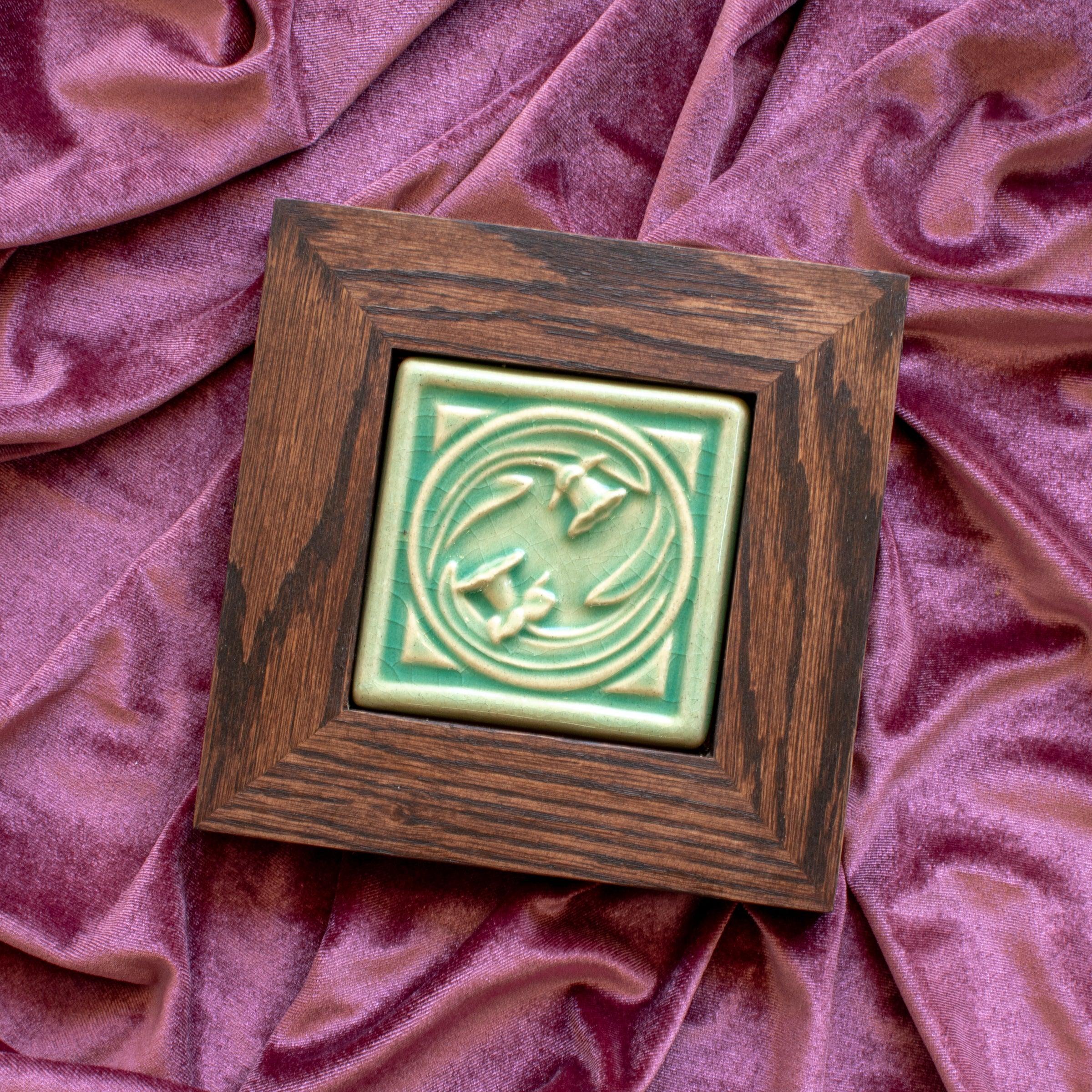 Framed Daffodil Tile | Celadon