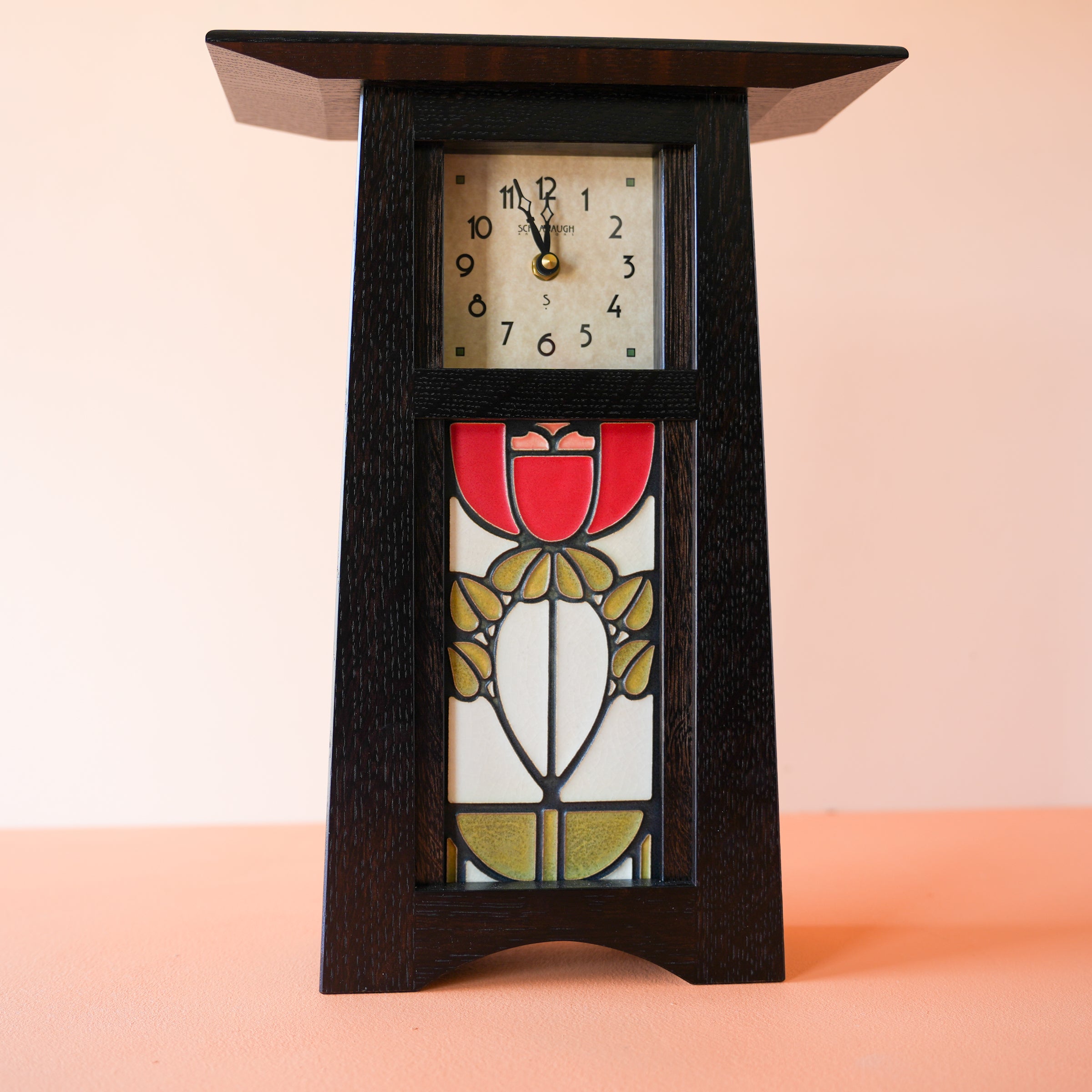 Craftsman Clock | 4x8 Motawi Tileworks Bell Flower