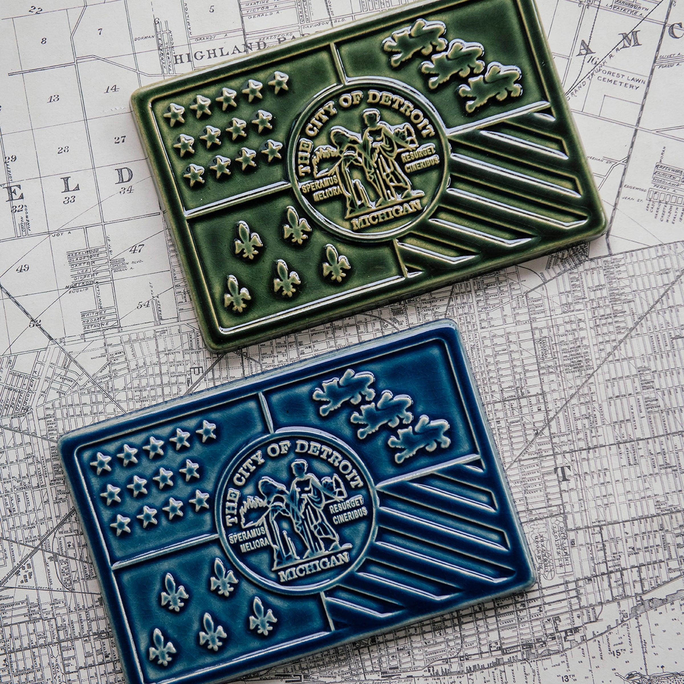Detroit Flag Tile