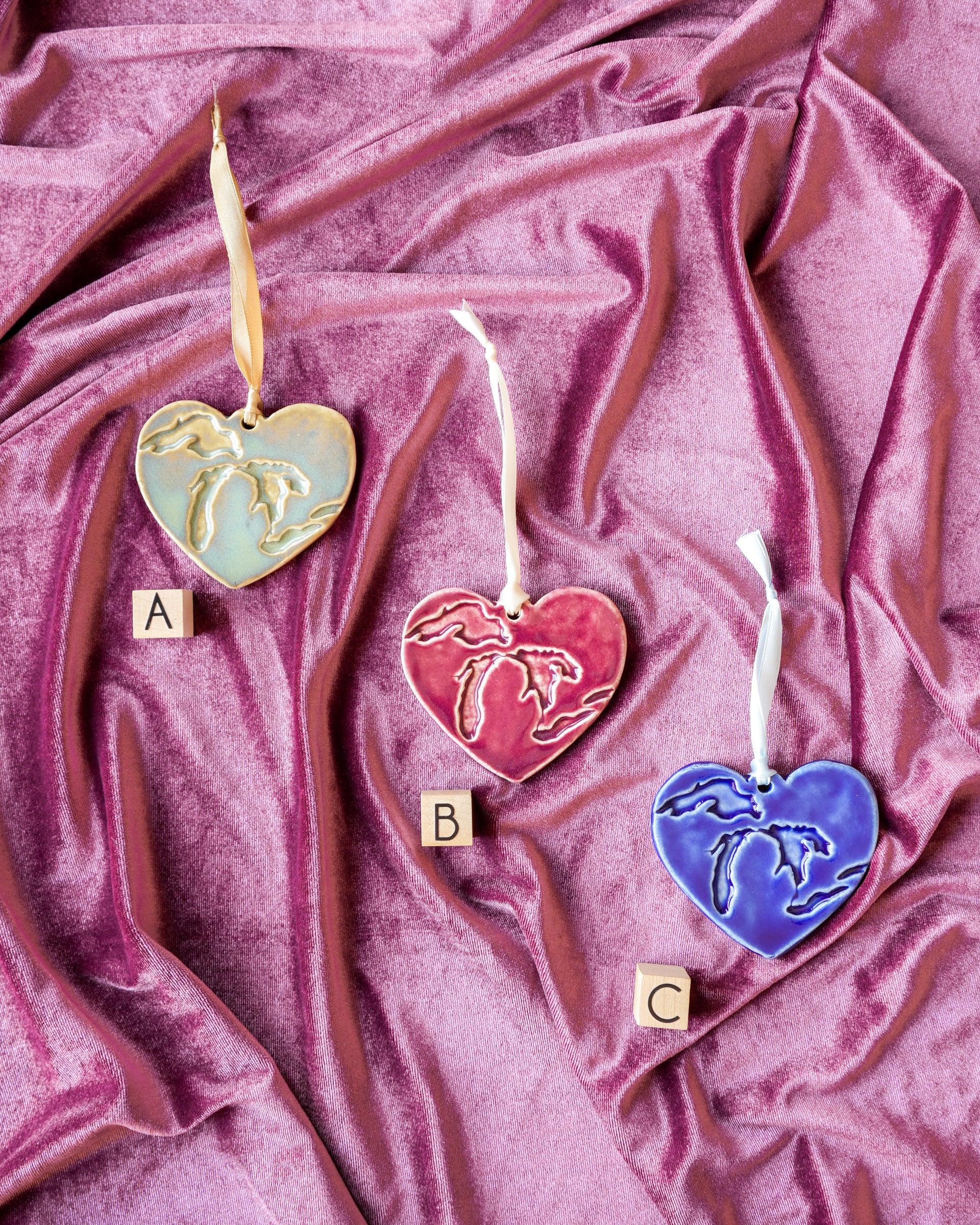 Little Traverse Tile Company | Heart Ornaments