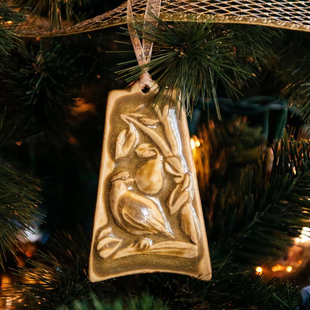 Ceramic Partridge in a Pear Tree Ornament